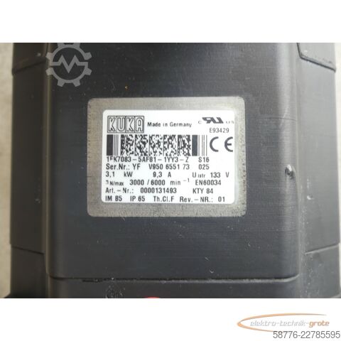 Jednostka sterująca KUKA 1FK7083-5AF81-1YY3-Z S16 Servomotor SN: YFV950655173025