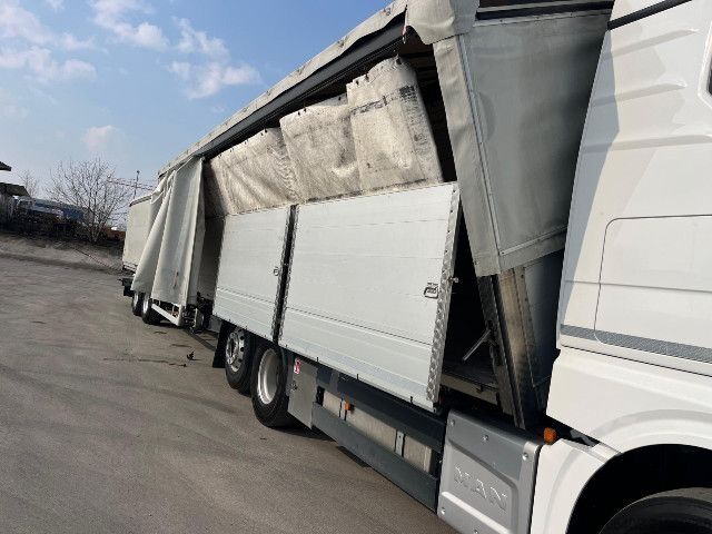 Flatbed truck with tarp MAN TGX 25.510 6x2-4 BL mit Hänger, Aufbau