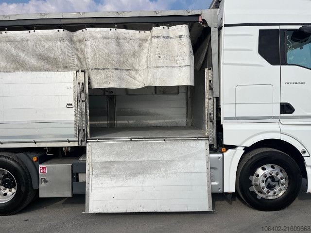 Flatbed truck with tarp MAN TGX 25.510 6x2-4 BL mit Hänger, Aufbau