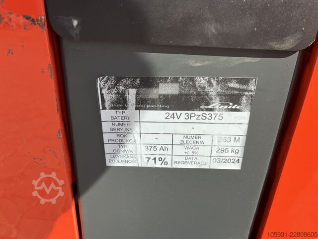 Stand-on gaffeltruck Linde L14AP