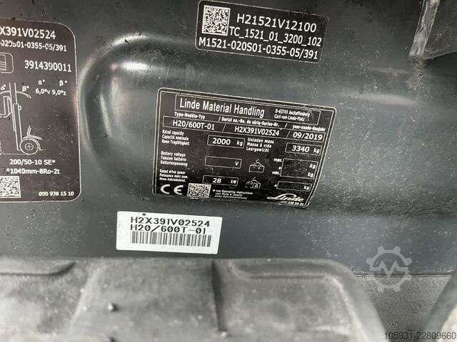 Carrello elevatore GPL Linde H20T-01