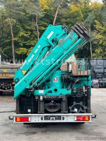 Flatbed truck DAF CF 85.410 6x2 Pritsche Atlas Kran