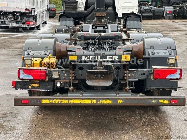 Roll-off tipper truck MAN TGS 26.500 6x4 HydroDrive Meiller Lift/Lenkachse