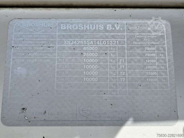 Low loader Broshuis 4AOU-16-40 / RADMULDEN / AUSZIEBAR
