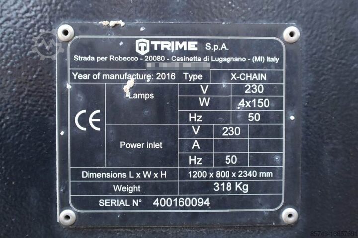 Lichttoren Trime X-chain LED: 4 x 150W, Vertical Tower 7m, 34
