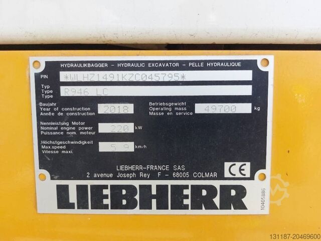 Grävmaskin med larvband Liebherr R946LC (Lifting Cab)