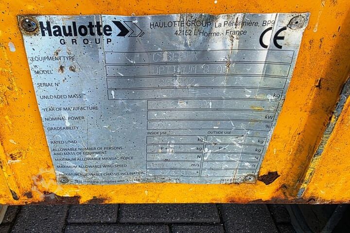 Scherenhebebühne Haulotte Optimum 8 Electric, 7.77m Working Height, 230kg Ca