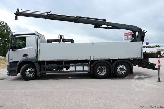 Düz kasa kamyon mercedes-benz Antos 2540 L KLIMA Palfinger-Kran PK15001L Lenkachse - Alufelgen