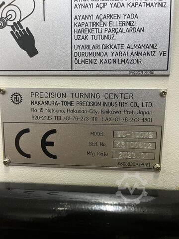 Κέντρο κατεργασίας CNC τόρνου και φρεζαρίσματος Nakamura-Tome SC-100X²