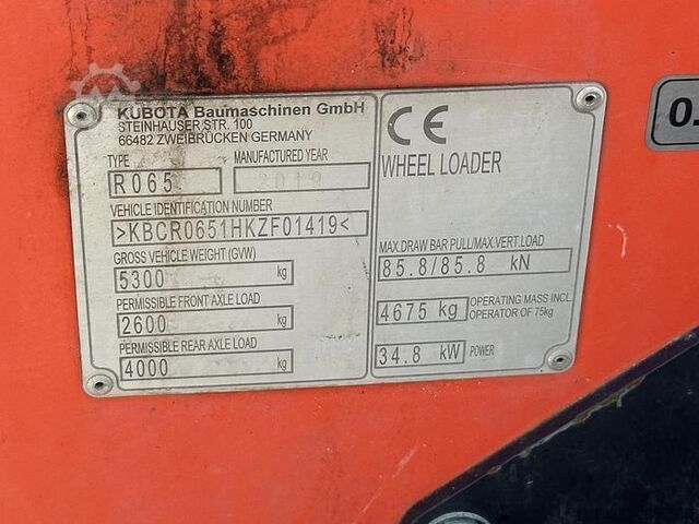Rakodógép Kubota R065W
