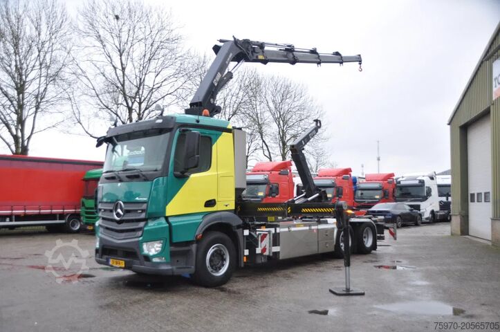 Ciężarówka z dźwigiem Mercedes-Benz Antos 2842 6x2 HIAB 24Tm KRAAN + HAAK