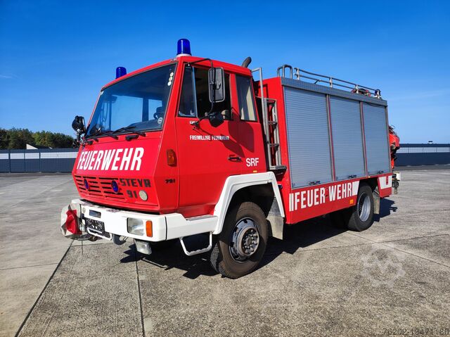STEYR 791 4x4 Feuerwehr Kran, Seilwinde & Lichtmast