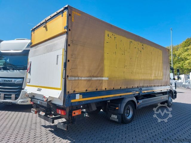 Φορτηγό πλατφόρμα με μουσαμά MERCEDES-BENZ Atego 12-24 PL-SP- Blatt/Luft- Klima- LBW