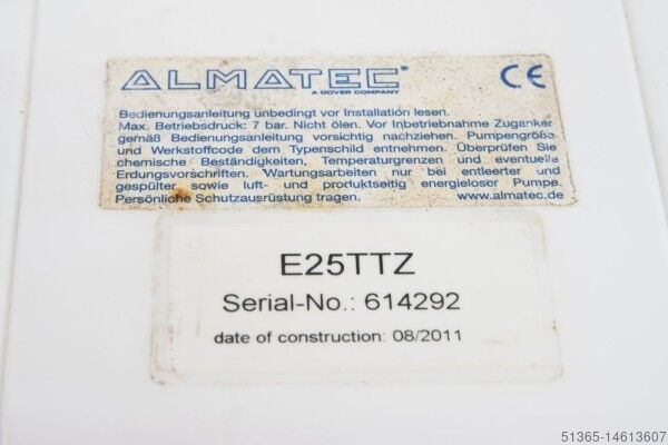 Membraanpomp Almatechnik E25TTZ