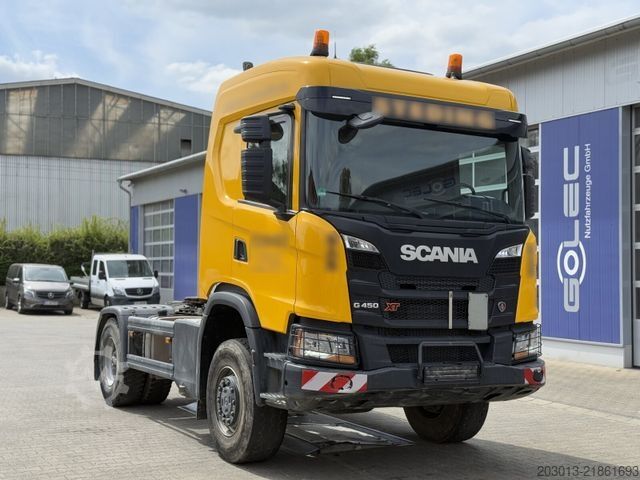 Standart çekici ünitesi SCANIA G450 XT 4x4 Euro 6 SZM Kipphydraulik Blatt / Luf