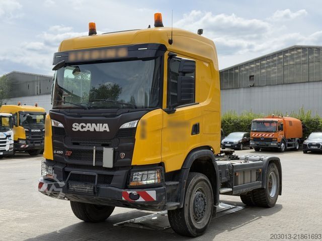 Standart çekici ünitesi SCANIA G450 XT 4x4 Euro 6 SZM Kipphydraulik Blatt / Luf