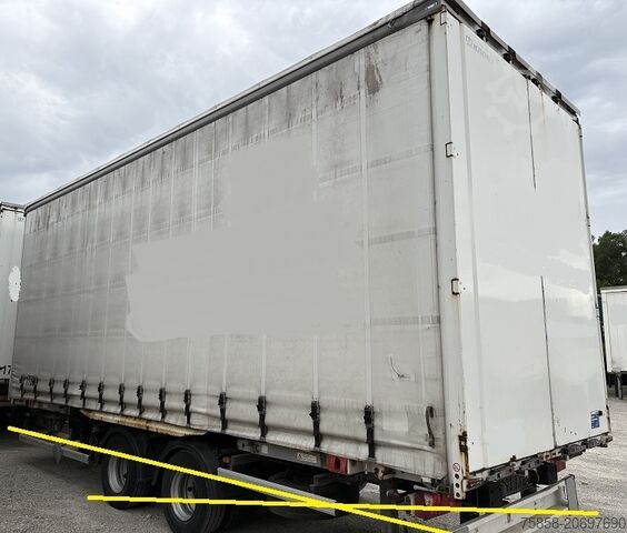 Scambio di carrozzeria con piattaforma e telone Krone Jumbo 7,82m 3m hoch Hubdach + Edscha