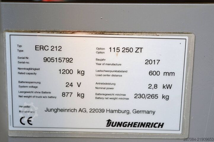 Manuel stabler Jungheinrich ERC 212