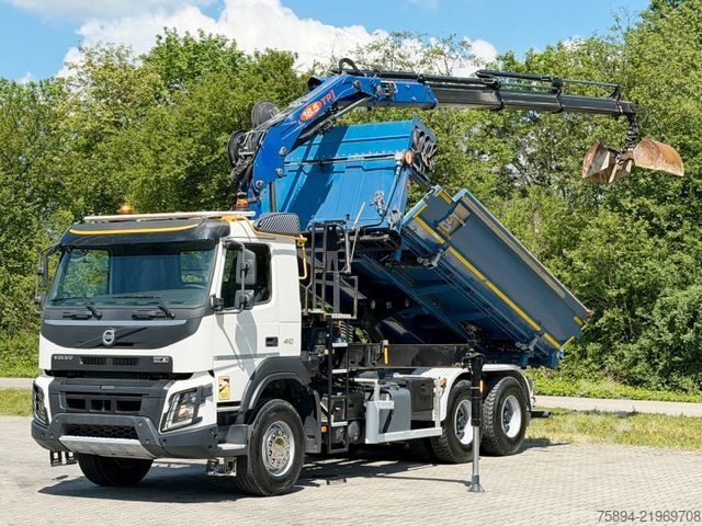 Gru montata su autocarro VOLVO FMX 410 Kipper 4,90m *PM 18.5 TP/FUNK *6x4