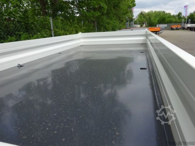 Rimorchio ribaltabile Möslein TTD 11 Weiß neuer Tandem 3- Seitenkipper Tieflader-- Neufahrzeug --