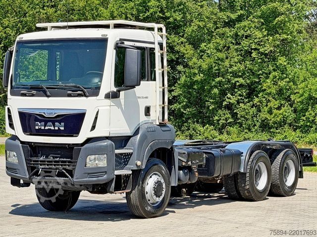 Lastbilchassi MAN TGX 33.480 Fahrgestell 6,70 m * 6x6  *TOP!