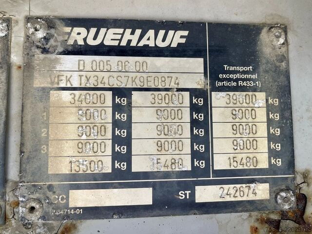 Bâches coulissantes Fruehauf SAF AXLES, DISC BRAKES, FULL AIR SUSPENSION