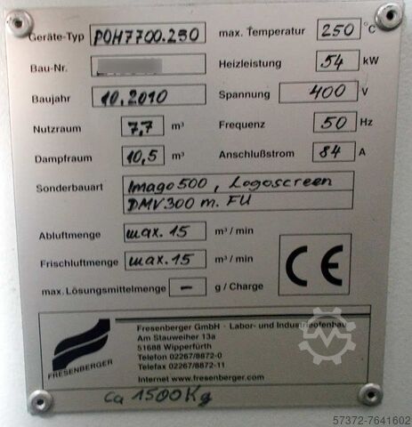 Hardingsoven Fresenberger POH 7700.250