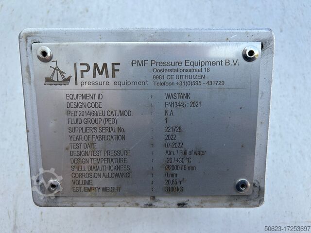 Opslagtank PMF Watertank AISI 1.4401