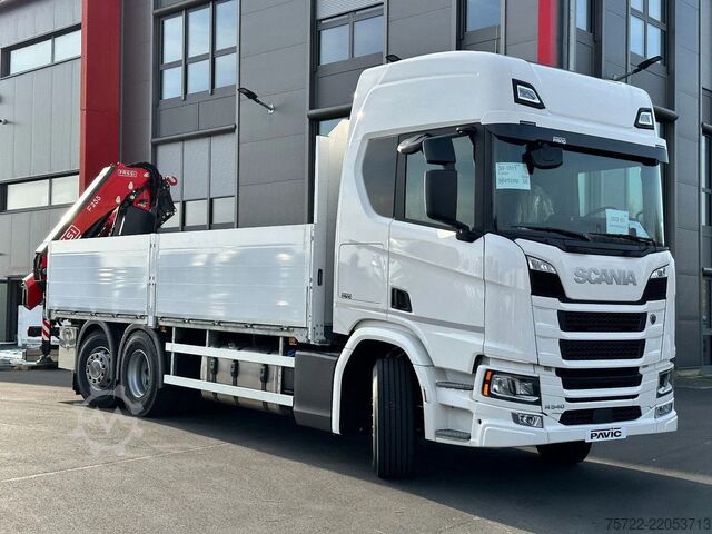 Yükleme platformu Scania R560 6x2-4 BL Baustoff-Pritsche FASSI 2.24