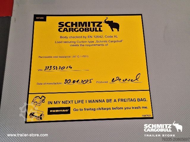 Open semitrailer with tarp Schmitz Cargobull Curtainsider Mega