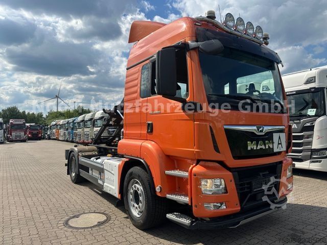 Kroghejselastbil MAN TGS 18.500 Abroller HIAB XR72 CITY Navi LGS