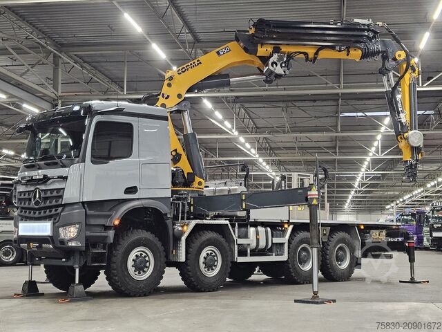 Φορτηγό γερανού Mercedes-Benz AROCS 3253 8x8 / 65 t/m CRANE + JIB + WINCH / K...