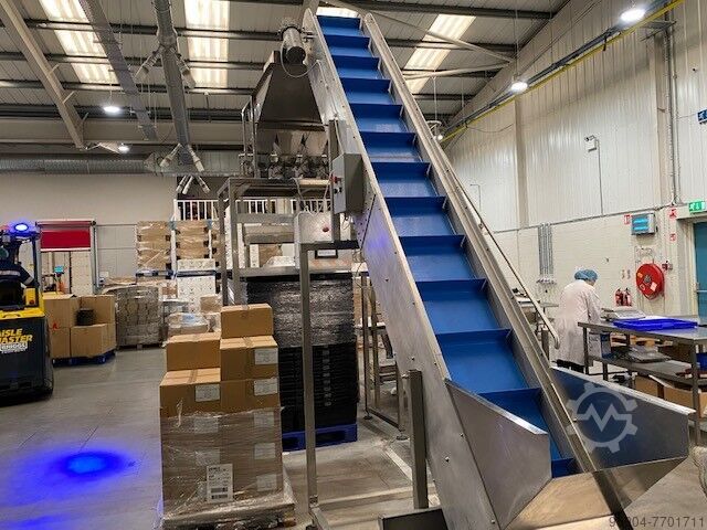 Schrägförderer, Waage, 4 Schaufeln Pouch Machine Corp M8 4L