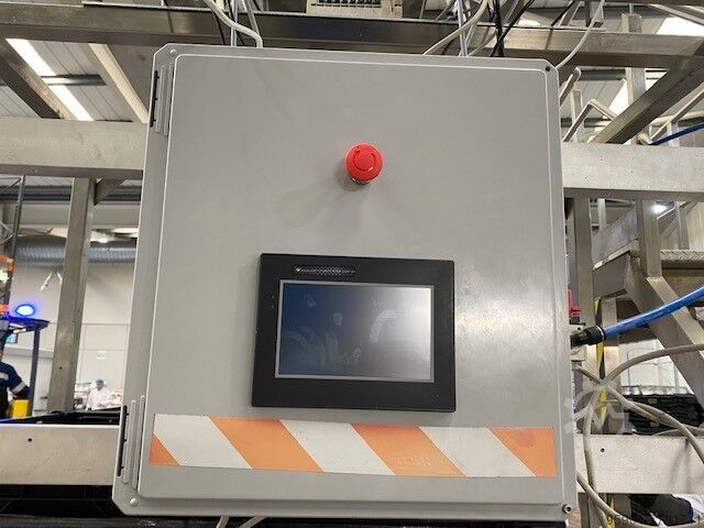 Schrägförderer, Waage, 4 Schaufeln Pouch Machine Corp M8 4L