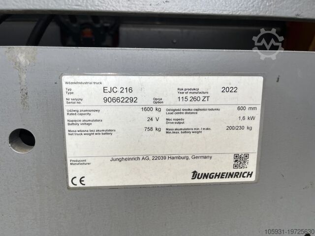 Fodgængerstabler Jungheinrich EJC216