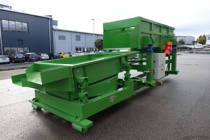 Siebanlage für Hackschnitzel, semi-mobil S&F GmbH - Siebmaschinen u Fördertechnik