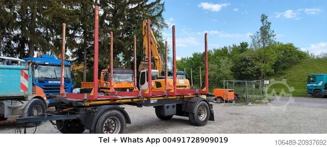 Przyczepa do transportu drewna  MHS  P020  KL18     *TOP ZUSTAND*