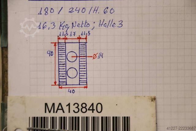 Wisselbekken, set van 4 sets opzetbekken SCHUNK SWB-200 Backenbreite 40 mm