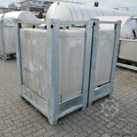 1000litrový kontejner IBC z materiálu V2A Stöcklin 9533
