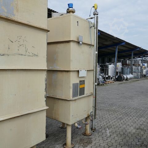 Cuve rectangulaire de 2500 litres en acier inoxydable V2A  9528