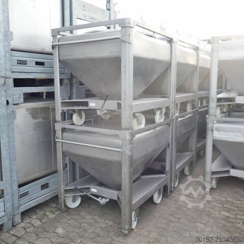 Conteneur mobile pour vrac de 570 litres en V2A UCON 9517