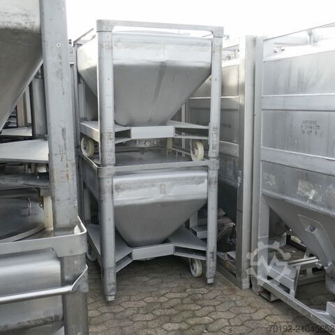 Conteneur mobile pour vrac de 570 litres en V2A UCON 9517