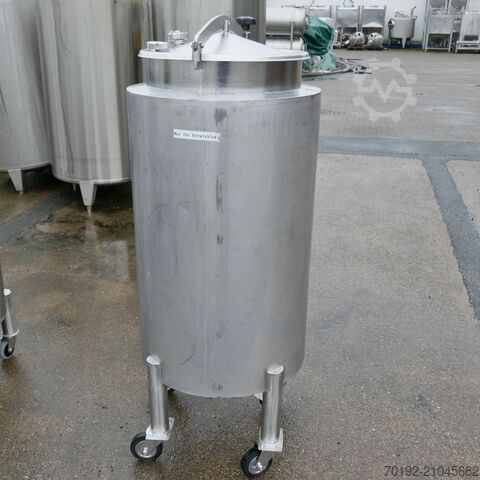 300 literes, V2A rozsdamentes acélból készült, gurulós tartály  9502