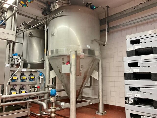 3000 liters trykbeholder i V4A rustfrit stål Waldner 9492