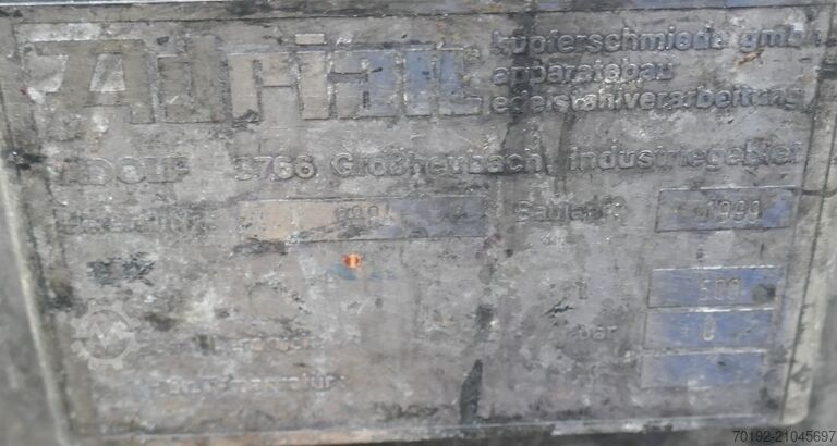 500 literes tartály V2A rozsdamentes acélból  9483