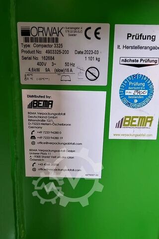 Enfardadeira de papel Orwak Compactor 3325