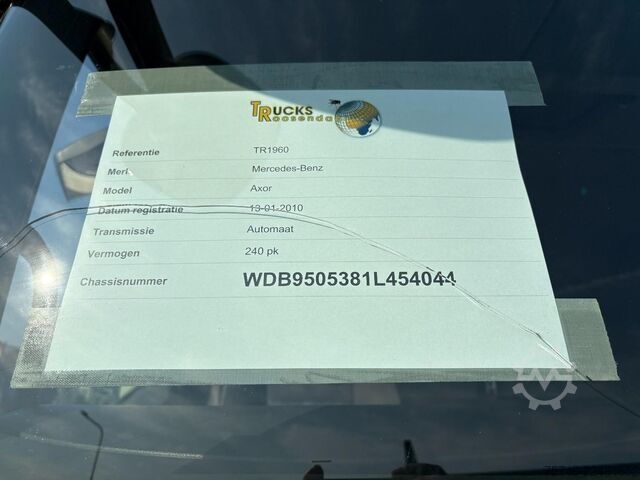 Koel-vriestransport Mercedes-Benz Axor 1824 + CARRIER SUPRA 750 + DHOLLANDIA 2000...