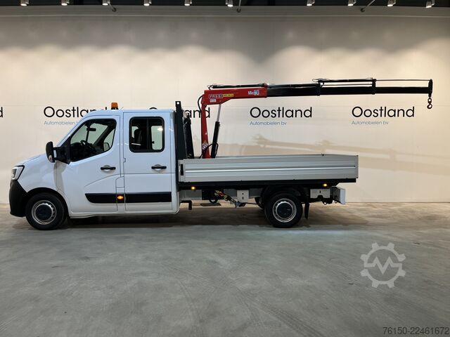 Autocarro a pianale con gru Renault Master 2.3 dCi 145 PK L3 DC Dubbel Cabine Open ...