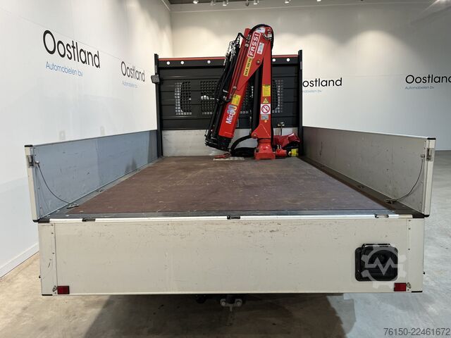 Autocarro a pianale con gru Renault Master 2.3 dCi 145 PK L3 DC Dubbel Cabine Open ...