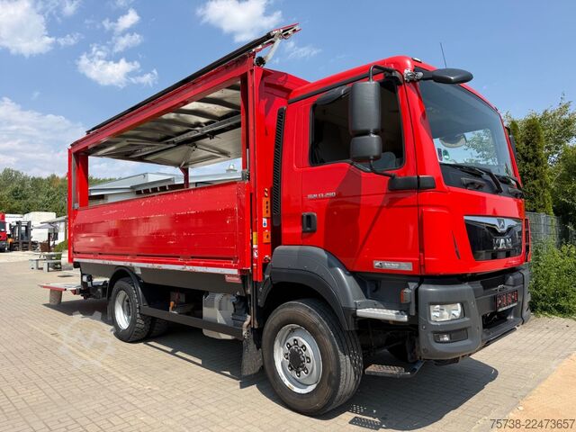 Kamion za prevoz pića MAN TGM 13.290 4x4 Getränke/Seitenlader+LBW/Navi